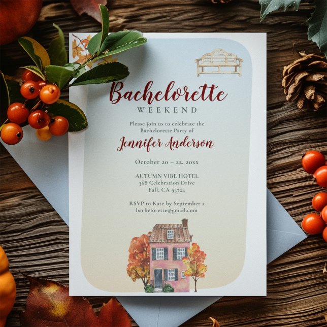 Invitation Fête d'Automne Thème Rustique pour Enterrement de  (Créateur téléchargé)