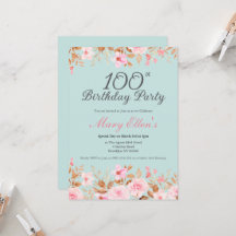 Fête de 100e anniversaire féminine aux roses roses