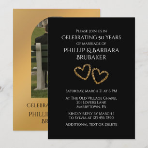 Invitation Fête de 50e anniversaire de mariage Modern Photo G