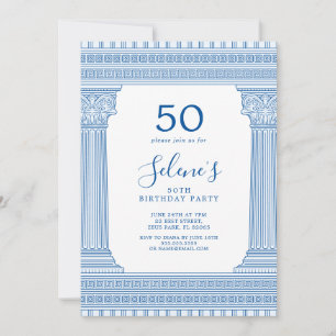 Invitation Fête de 50ème anniversaire avec une couleur person