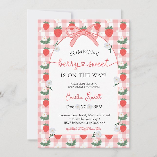Invitation Fête de Baby shower Baie douce (Devant)