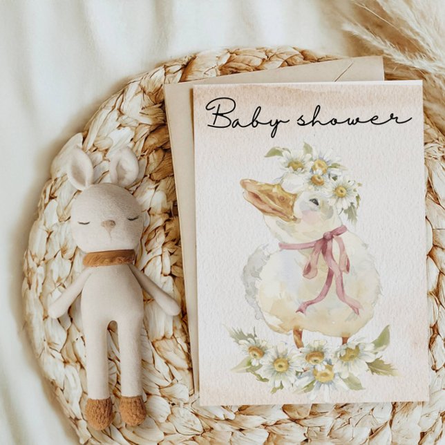 Invitation Fête de Baby Shower Canard Bébé Mignon (Créateur téléchargé)