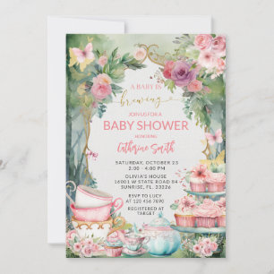 Invitation Fête de Baby Shower pour une Fille avec une Thème