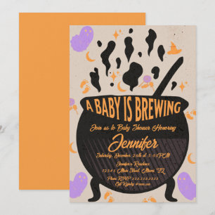 Invitation Fête de Baby Shower Rétro Bébé à Venir