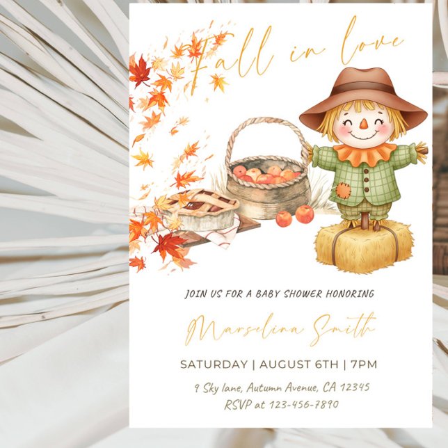 Invitation Fête de Baby Shower « Tombez amoureux » (Créateur téléchargé)