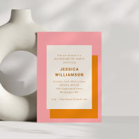 Fête de Bachelorèse géométrique moderne rose orang