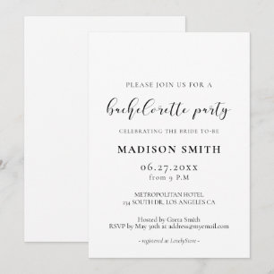 Invitation Fête de Bachelorette au design élégant