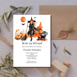 Invitation Fête de Bachelorette Buvez les Sorcières