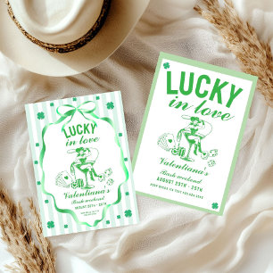 Invitation Fête de Bachelorette chanceuse de la Saint-Patrick