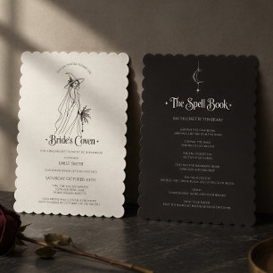 Invitation Fête de Bachelorette de Coven de Sorcière Itinérai