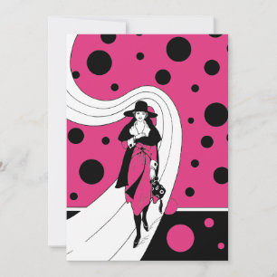 Invitation Fête de Bachelorette de Défilé de Mode Art Déco Vi