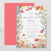 Fête de Bachelorette Florale d'Été Colorée