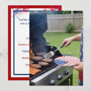 Invitation Fête de barbecue du 14 juillet