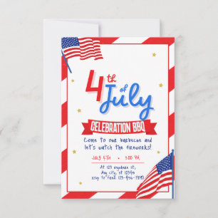 Invitation fête de barbecue du 14 juillet