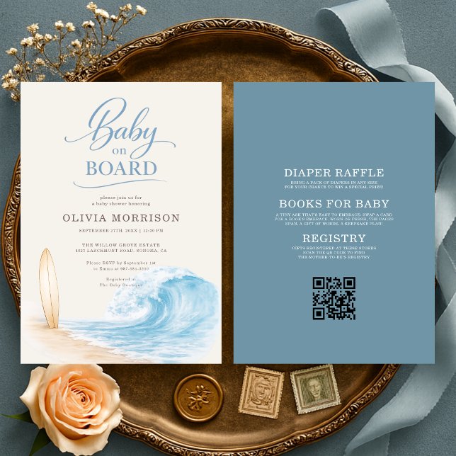 Invitation Fête de Bébé à Bord Tout en Un (Créateur téléchargé)