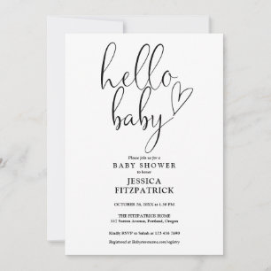 Invitation Fête de bébé à l'unisexe pour bébé tout-en-un