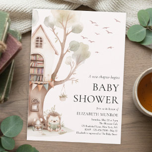Invitation Fête de Bébé Aquarelle Forest Un Nouveau Chapitre