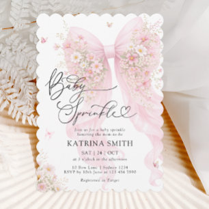 Invitation Fête de bébé arc-en-ciel Fille Baby Shower