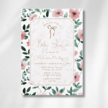 Fête de bébé Arc-en-ciel Rose Floral Ruban Doré