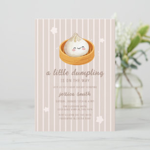 Invitation Fête de bébé Asiatique à rayures neutre de genre