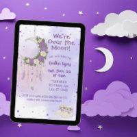 Fête de Bébé Attrape-Rêves Violet Outre La Lune