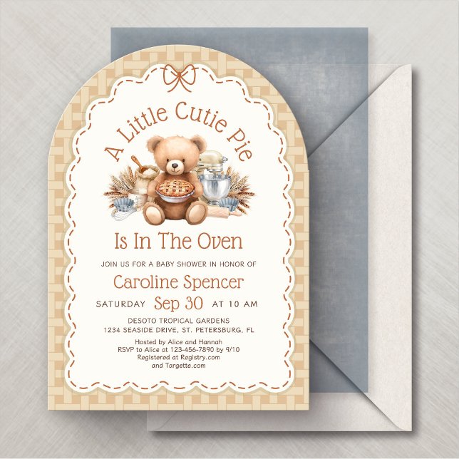 Invitation Fête de Bébé Automne Bébé Chou à la Rentrée (Créateur téléchargé)