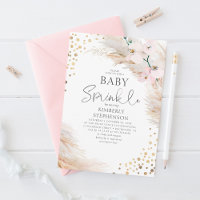 Fête de bébé aux orchidées roses et herbe des Pamp