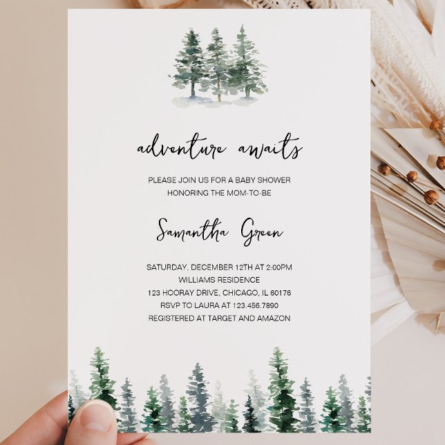 Invitation Fête de Bébé Aventure à Venir (Créateur téléchargé)