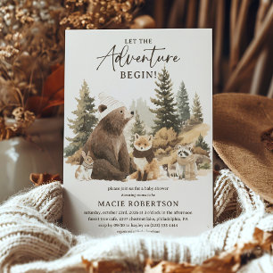 Invitation Fête de Bébé Aventure en Forêt au Lavis