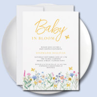 Fête de bébé Baby in Bloom Fleurs sauvages Papillo
