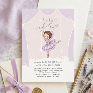Invitation Fête de bébé ballerine Tutu excitée