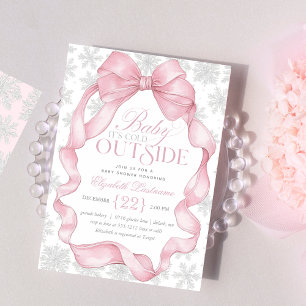 Invitation Fête de Bébé Bébé Il Fait Froid Dehors Coquette Ro