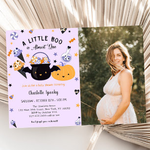 Invitation Fête de bébé Boo Un petit Boo est presque là Photo