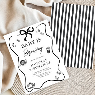 Invitation Fête de bébé : café expresso Baby Shower