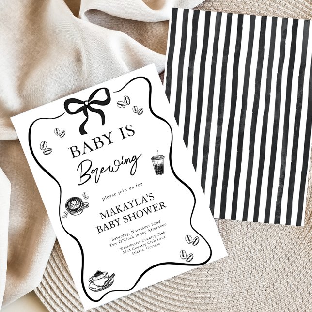 Invitation Fête de bébé : café expresso Baby Shower (Créateur téléchargé)