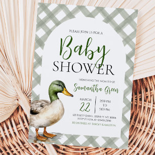 Invitation Fête de bébé canard colvert