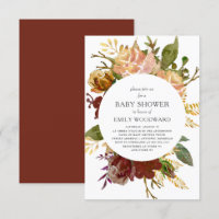 Fête de Bébé Cercle Floral Rustique Jardin d'Autom