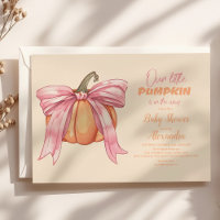 Fête de Bébé Citrouille à Ruban Rose Rétro
