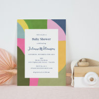 Fête de bébé colorée, moderne et abstraite