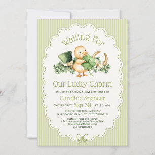 Invitation Fête de bébé de la Saint-Patrick Porte-Bonheur