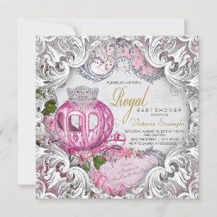 Invitation Fête de bébé Fancy Royal Princess