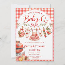 Fête de bébé Fille à la corde à linge BBQ dans le