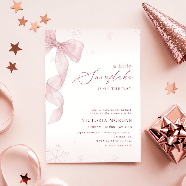 Invitation Fête de Bébé Fille Arc-en-Ciel Rose (Créateur téléchargé)