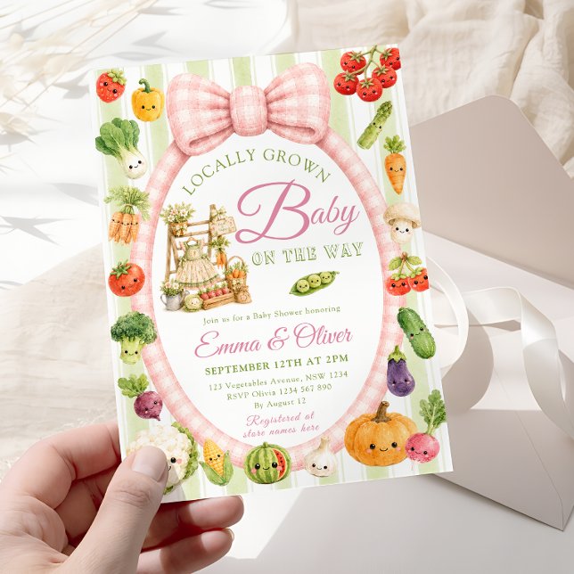 Invitation Fête de Bébé Fille de la Région  (Créateur téléchargé)