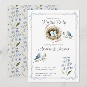 Invitation Fête de Bébé Fille Fleurie Baby Shower