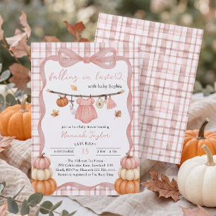 Invitation Fête de Bébé Fille Tombe Amoureuse Vêtements