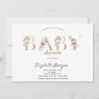 Fête de bébé florale avec effet bokeh et paillette