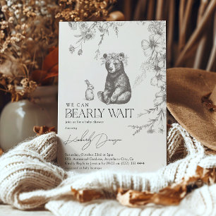 Invitation Fête de Bébé 'Forêt Antique Nous Pouvons à Peine A