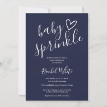 Fête de bébé garçon bleu marine Baby Sprinkle