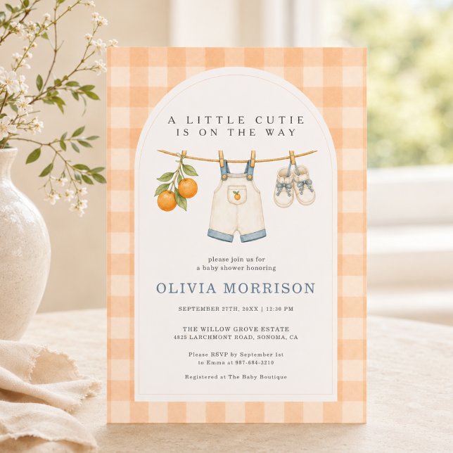 Invitation Fête de Bébé Garçon Petit Chéri Lingerie (Créateur téléchargé)